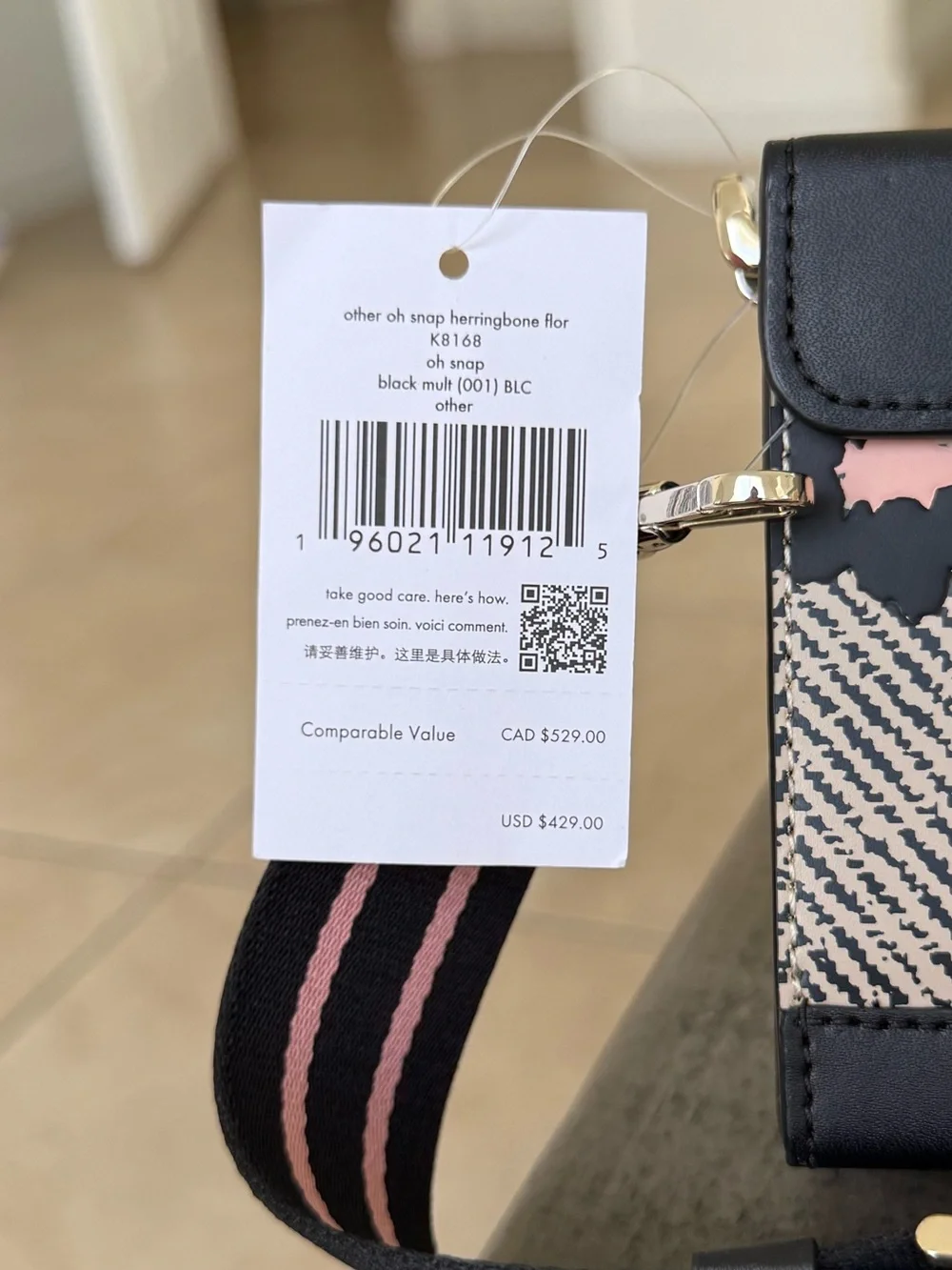 NWT Kate Spade Oh Snap 3D Camera Bag Crossbody – Black Multi